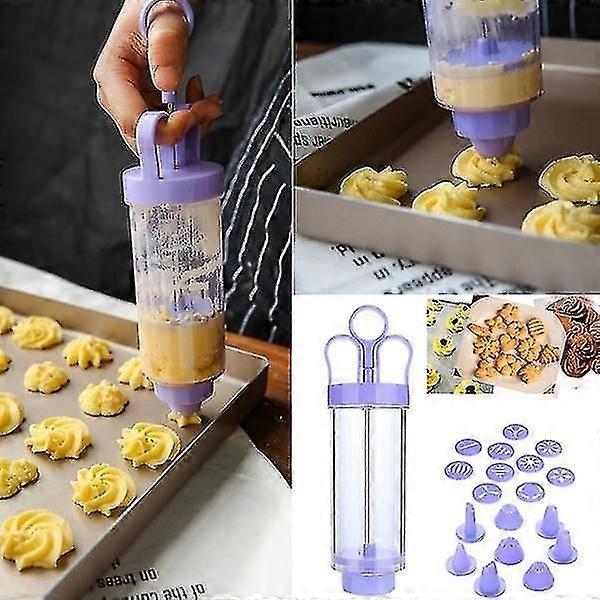 Cookie Biscuit Making Maker Pump Press Machine Decor Kitchen Mold Tools Set fing