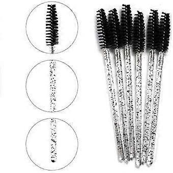 50 stuks wegwerp wimperborsteltjes, mascara-applicators, wimper- en wenkbrauwapplicators (zwart)