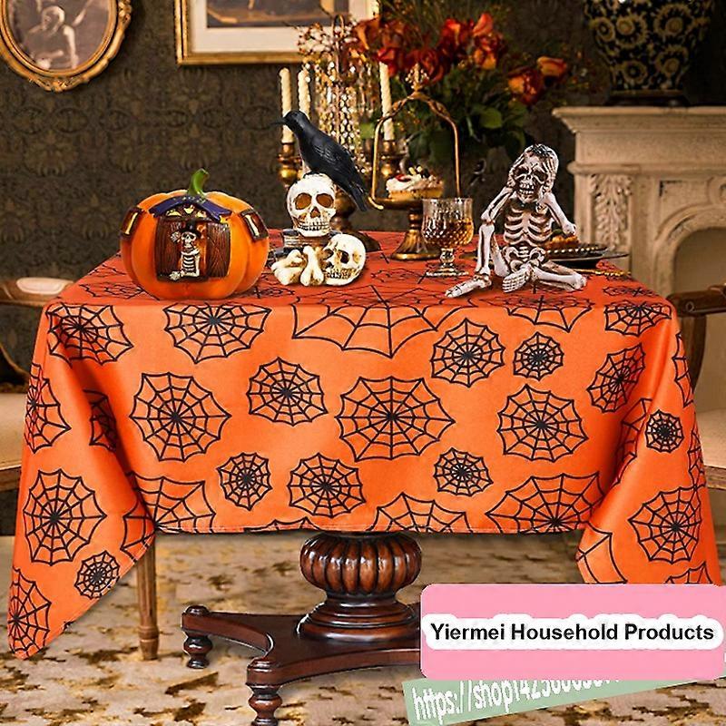 Tablecloth Halloween Spider Web Printed for Square or Rectangular Tables