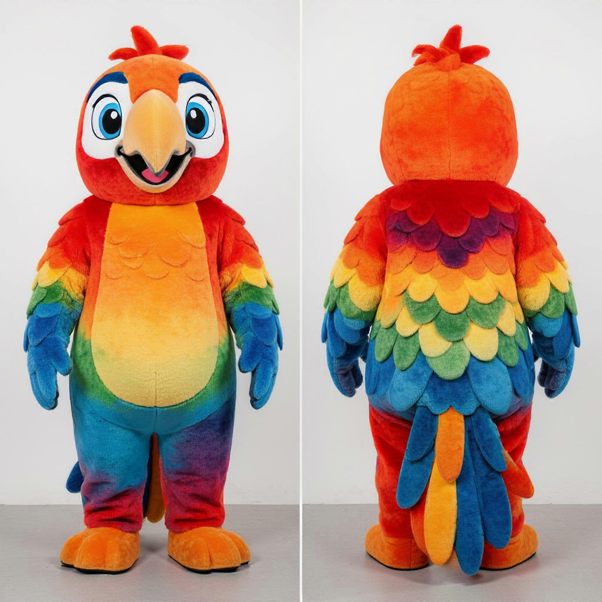 MASTICOT Cobalt Red Yellow Macaw Mascot