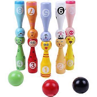 Kids Bowling Kit Children Sports Game Toy with 1Set for Outdoor Fun