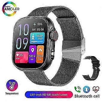 New Lighting LED Torch Smart Watch 2.01Inch Full Touch Screen Sports Watch Health Monitoring Bluetooth Call Smartwatch Adult 26-27s