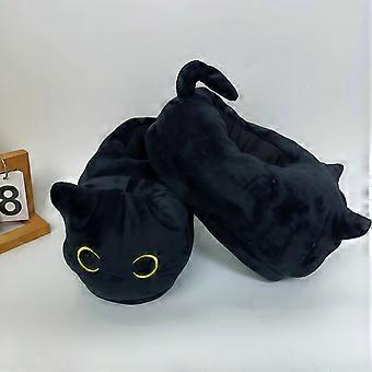 Siamese Cat Plush Slippers, Cartoon Couple Indoor Warm Winter Home Shoes