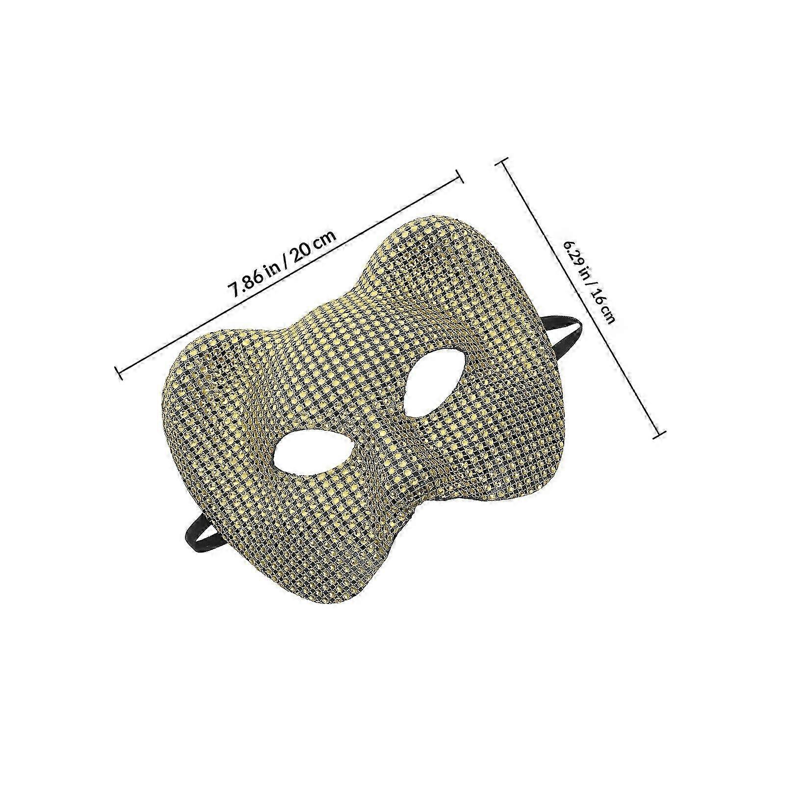 Replacement Leopard Half Face Mask Golden Plastic Compatible with Cosplay