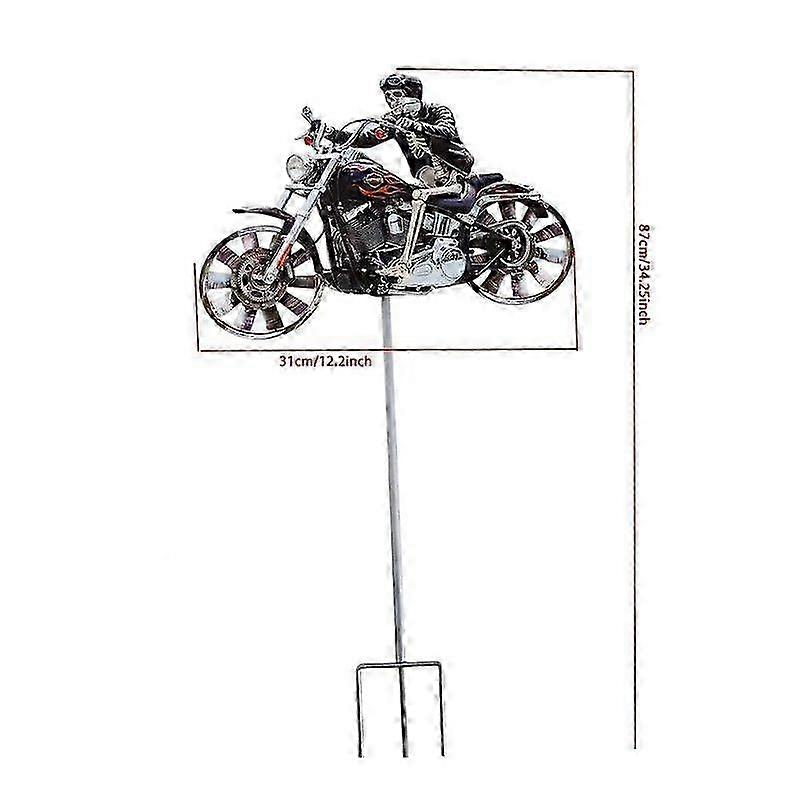 Vintage Skeleton Motorcycle Spinner