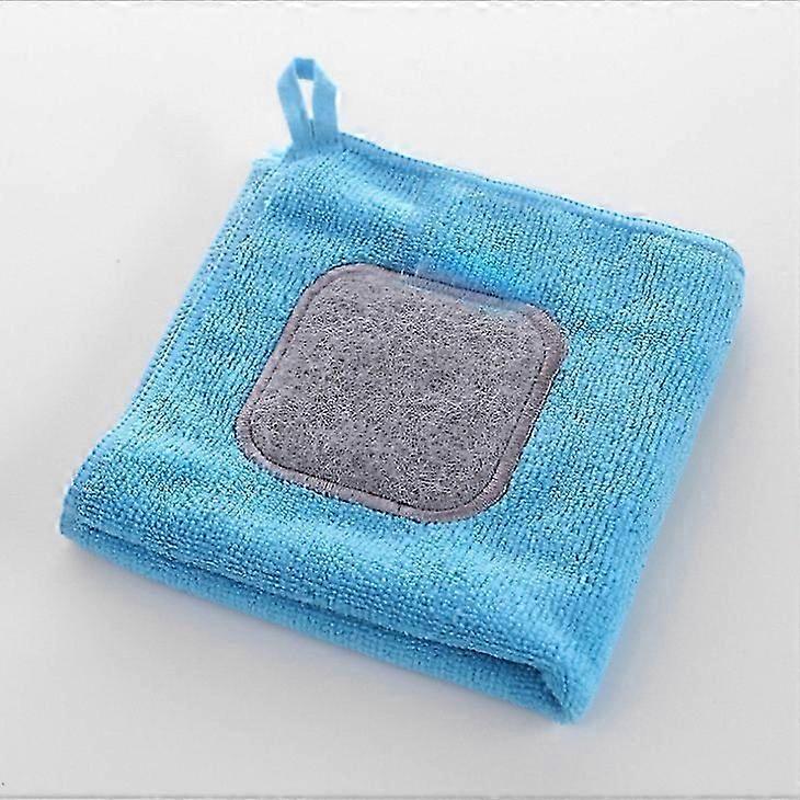 4-Piece Kitchen Cleaning Cloths Set, Microfiber + Sponge, Super Absorbent & Eco-Friendly