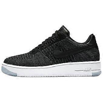 Scarpe da skateboard basse Nike Air Force 1 antiscivolo e resistenti all'abrasione da donna, nere e bianche, codice 820256-001