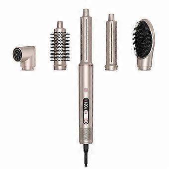 5-in-1 Hot Air Styling Brush Set for Drying, Straightening and Curling, Gold, US 110V JY