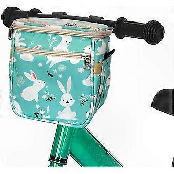 Kids Bike Handlebar Organizer with Bunny Design for Balance Bikes Trikes Scooters Accessory Storage Bag VYD
