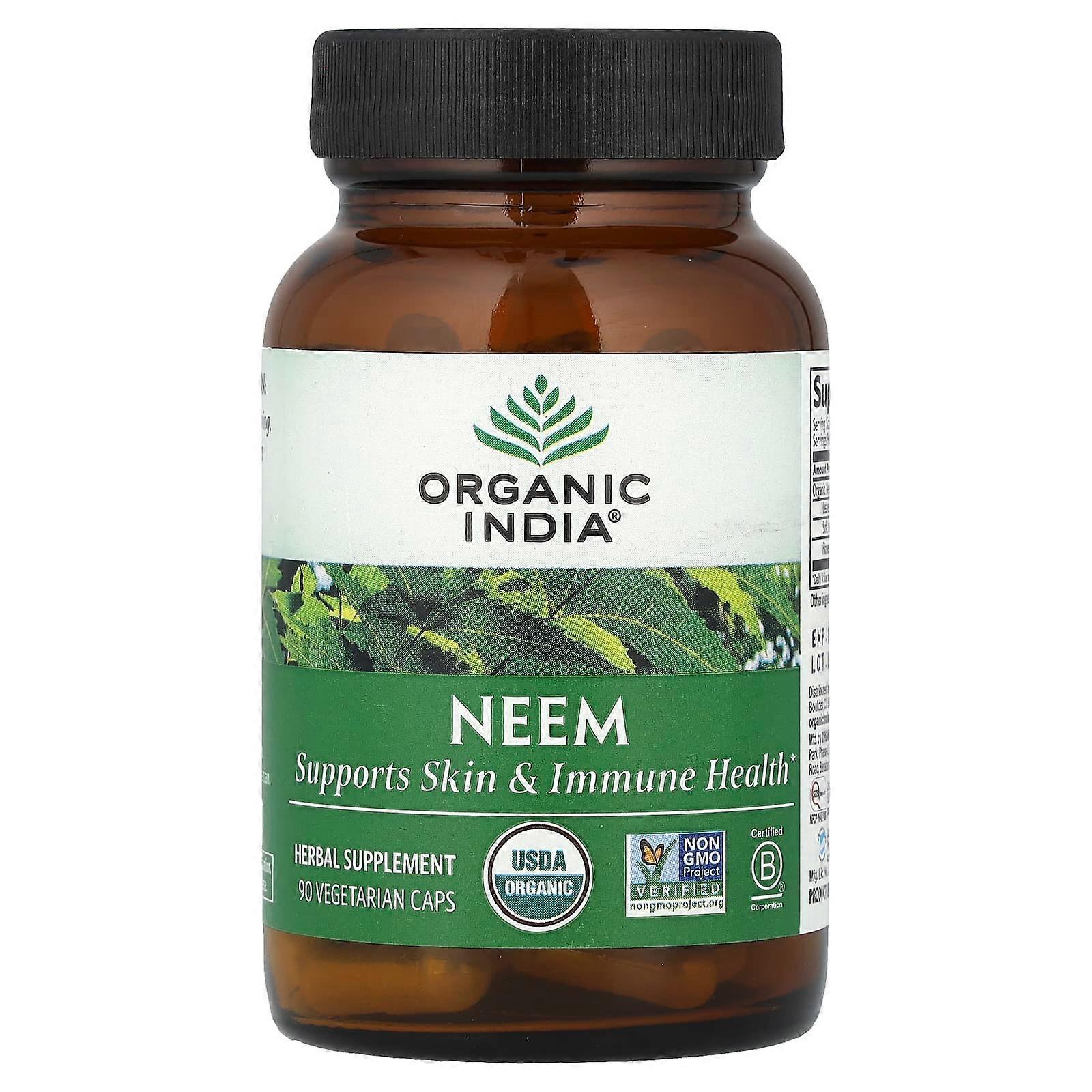 Organic India, Neem, 90 Vegetarian Caps