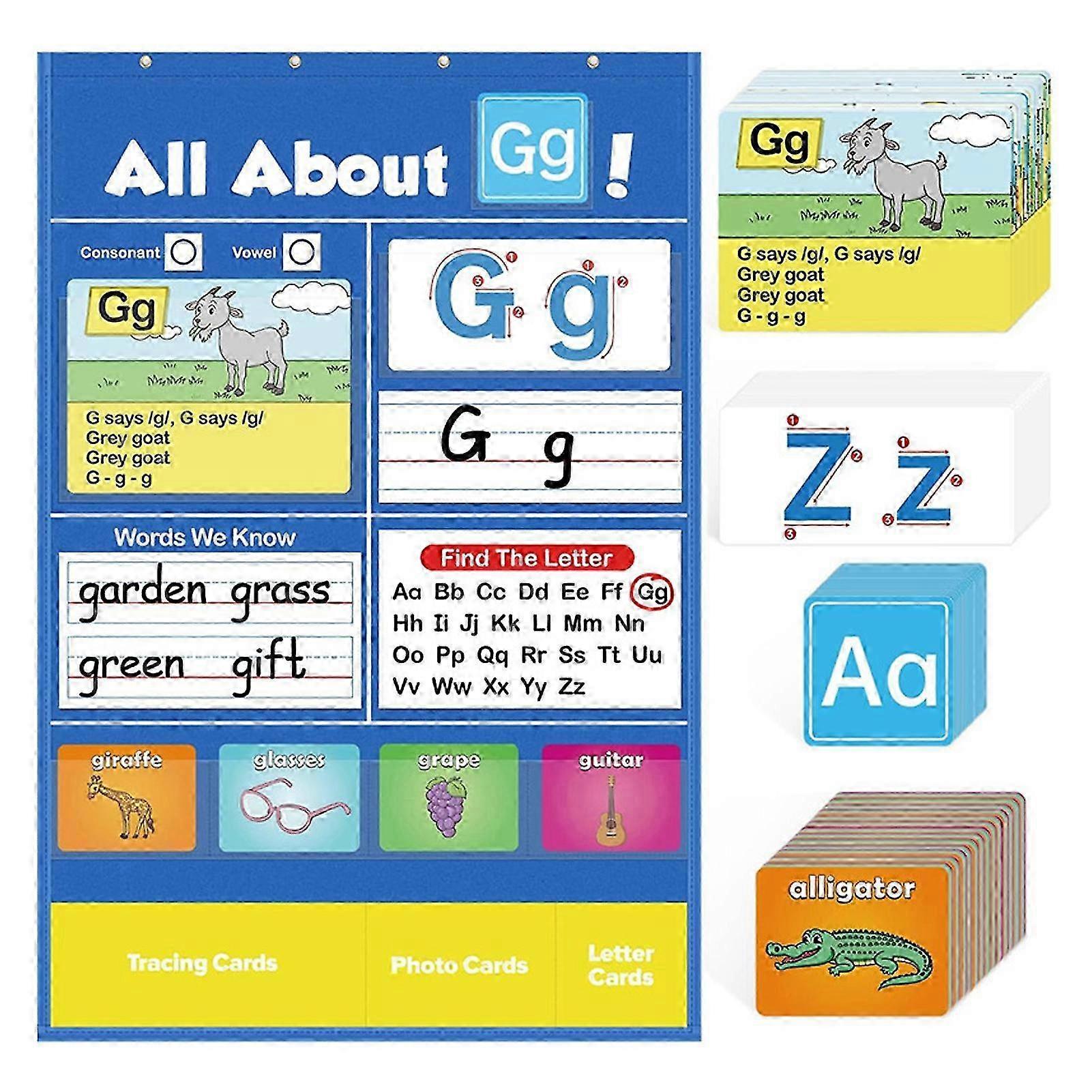 Alphabet Learning Pocket Chart Teach Kids With Fun Interactive Educational Tool@ff