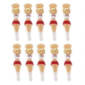 Lightweight Durable Design Plastic Golf Tees, Pack of 10, Colourful Bikini-Shaped, Designed for Holding Golf Balls