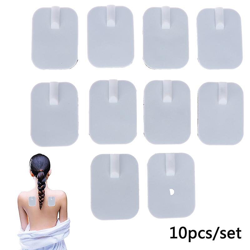 10pcs 4 * 6cm Réutilisable Tens Machine Electrode Pads Body Massager Selfadhesive Pads