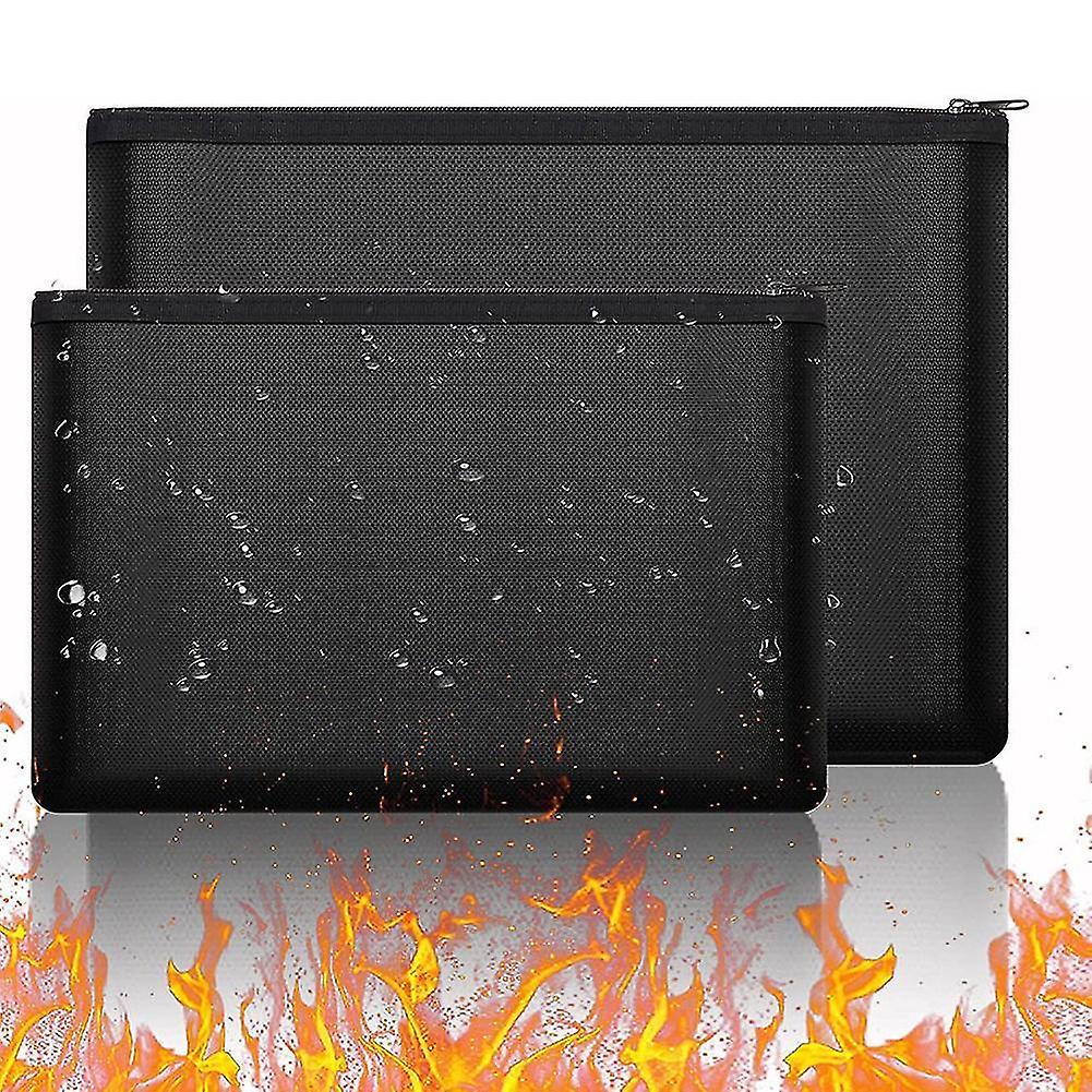Fireproof Document Bag, with Fireproof Zipper Safe Bag Fireproof Waterproof for A4 A5 Documents Cas