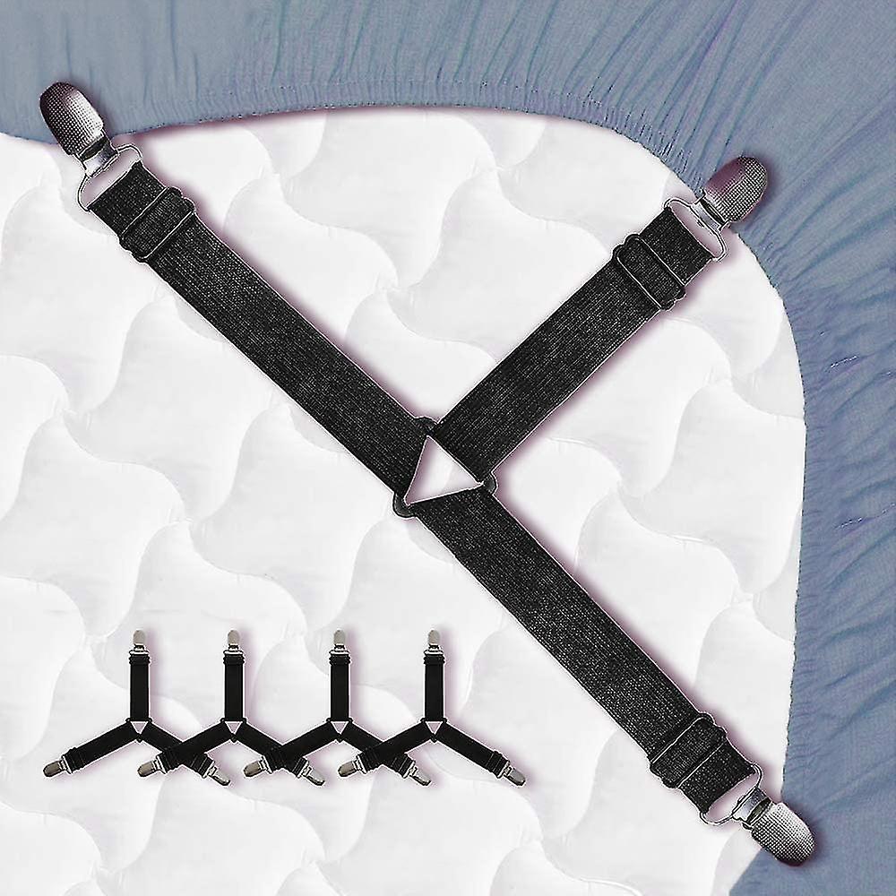 4 Pcs Sheets Fixed Clip, Adjustable Triangular Elastic Bedboard Fastener Suspension Fixture