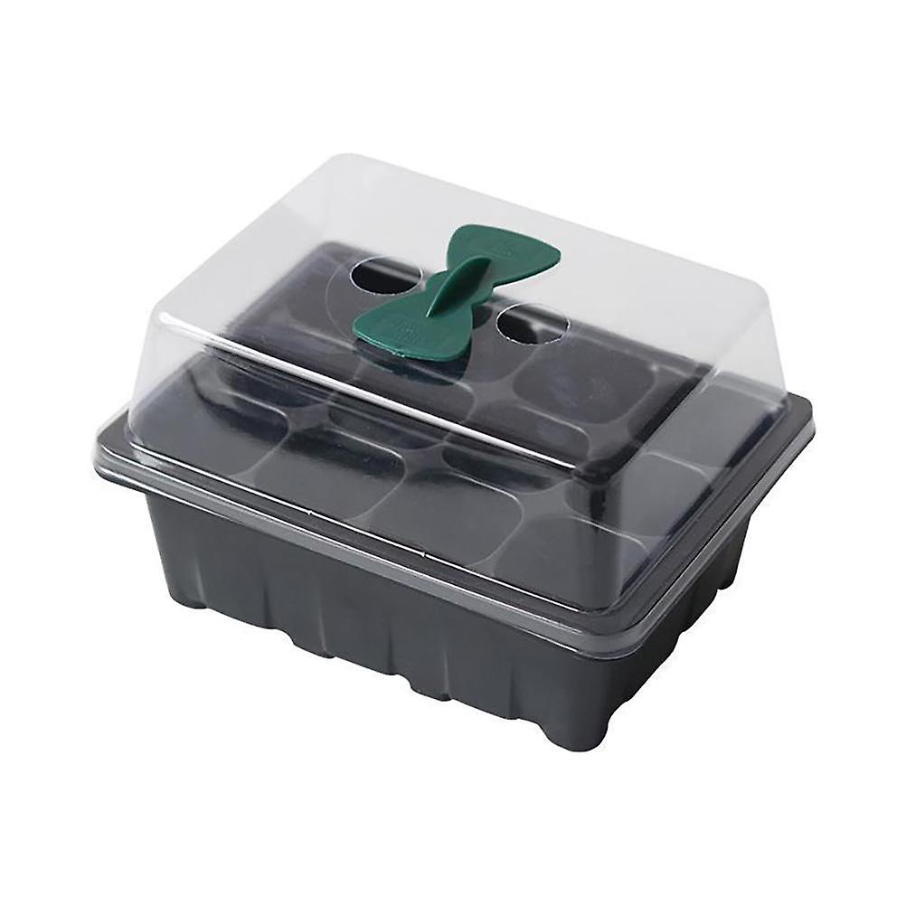 12 Hole Tray Seed Starter Tray with Lid Grow Box Seedling Planting Box for Greenhouse Seedling Germination Growing
