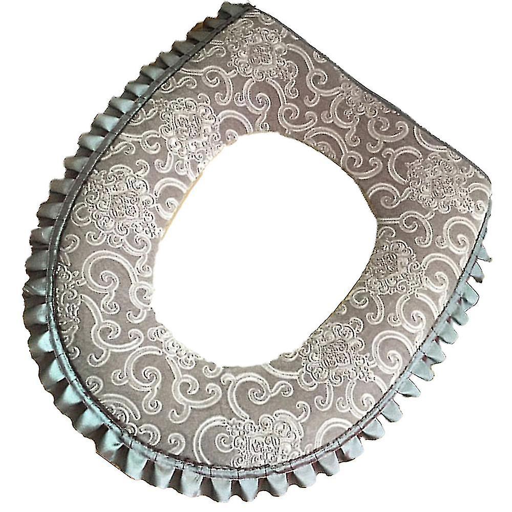 Varmt vaskbart toalettsete med glidelåsbrunt