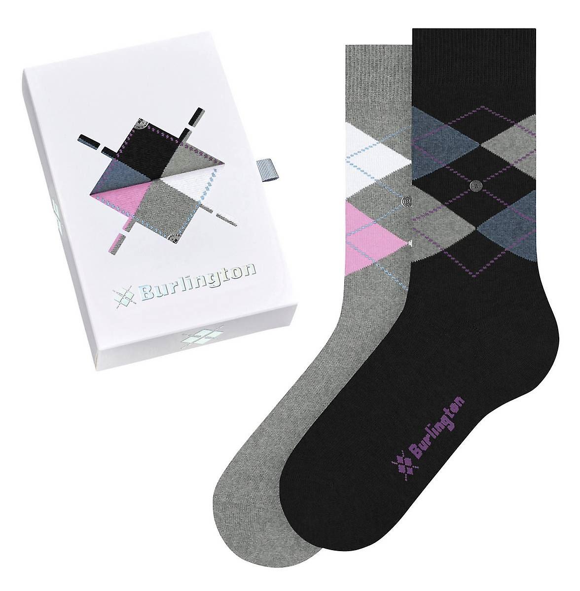 Burlington Basic Gift Box Socks - Black/Grey