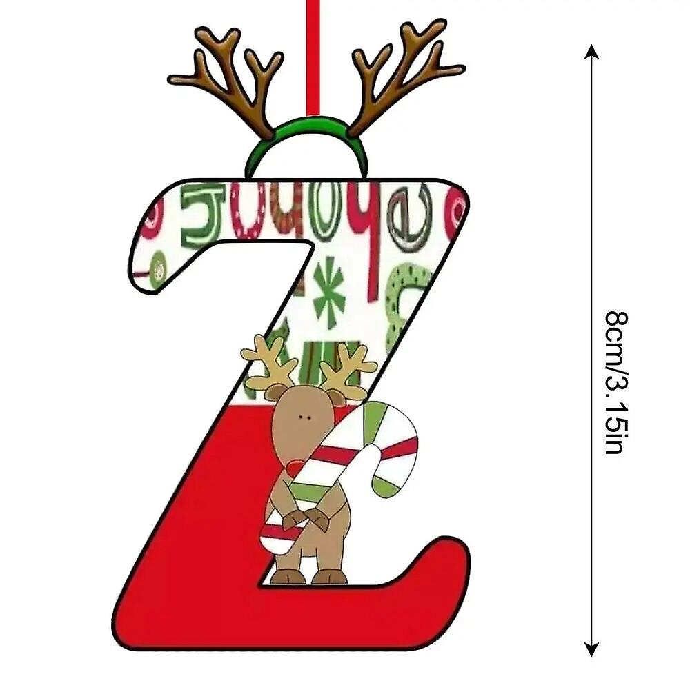 Christmas 26 Letter Ornaments Acrylic 2d Cartoon Ornaments Christmas Pendants Room Ornaments For Window Desks Christmas Tree