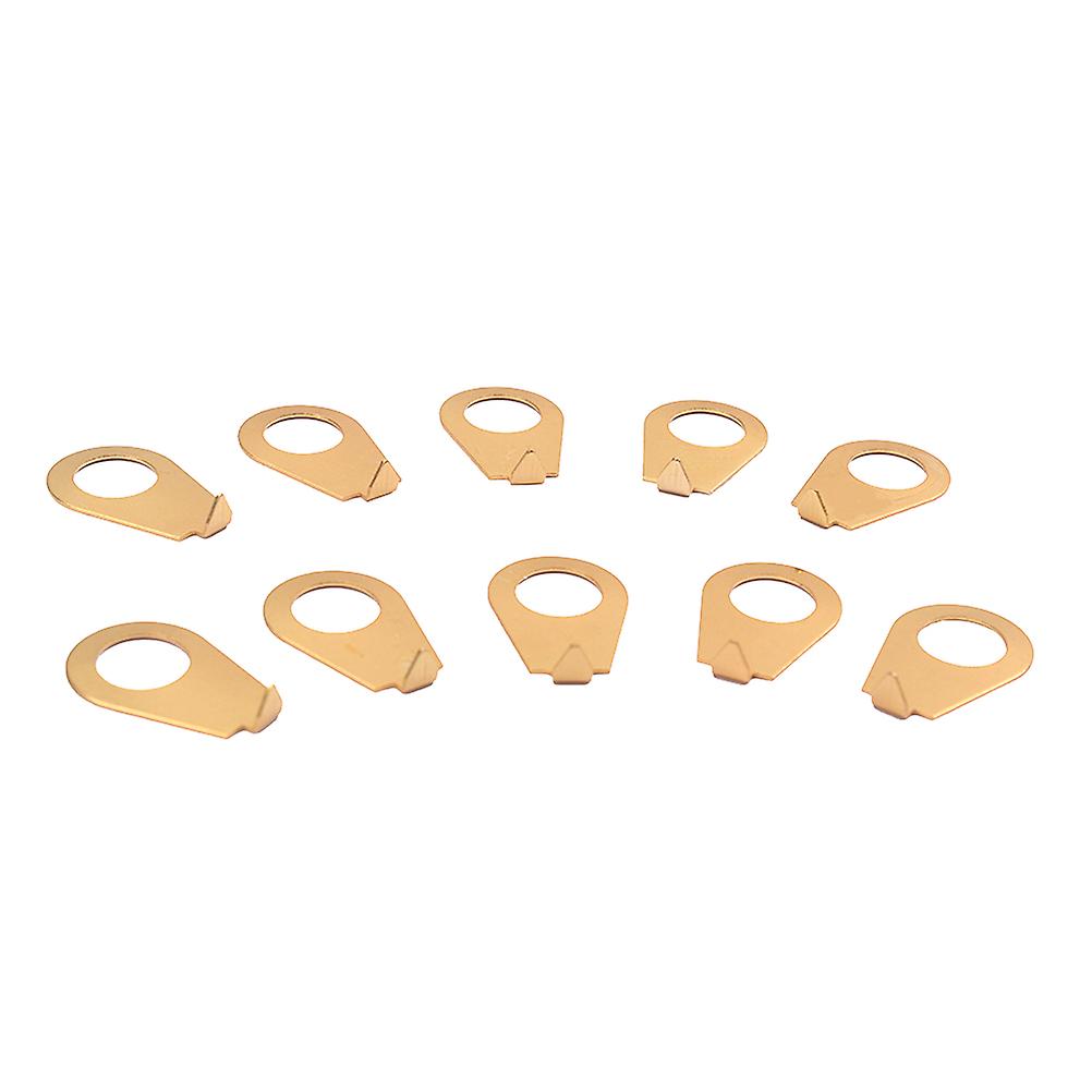 10 Pcs Guitar Bell Knob Washer Pointer Plate Steel Knob Pointers for Gibson-Style Knobs (Golden)