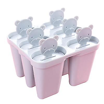 Blue 6-cell Diy Combination Popsicle Ice Cream Mold, Sorbet Mold With Lid Az18077