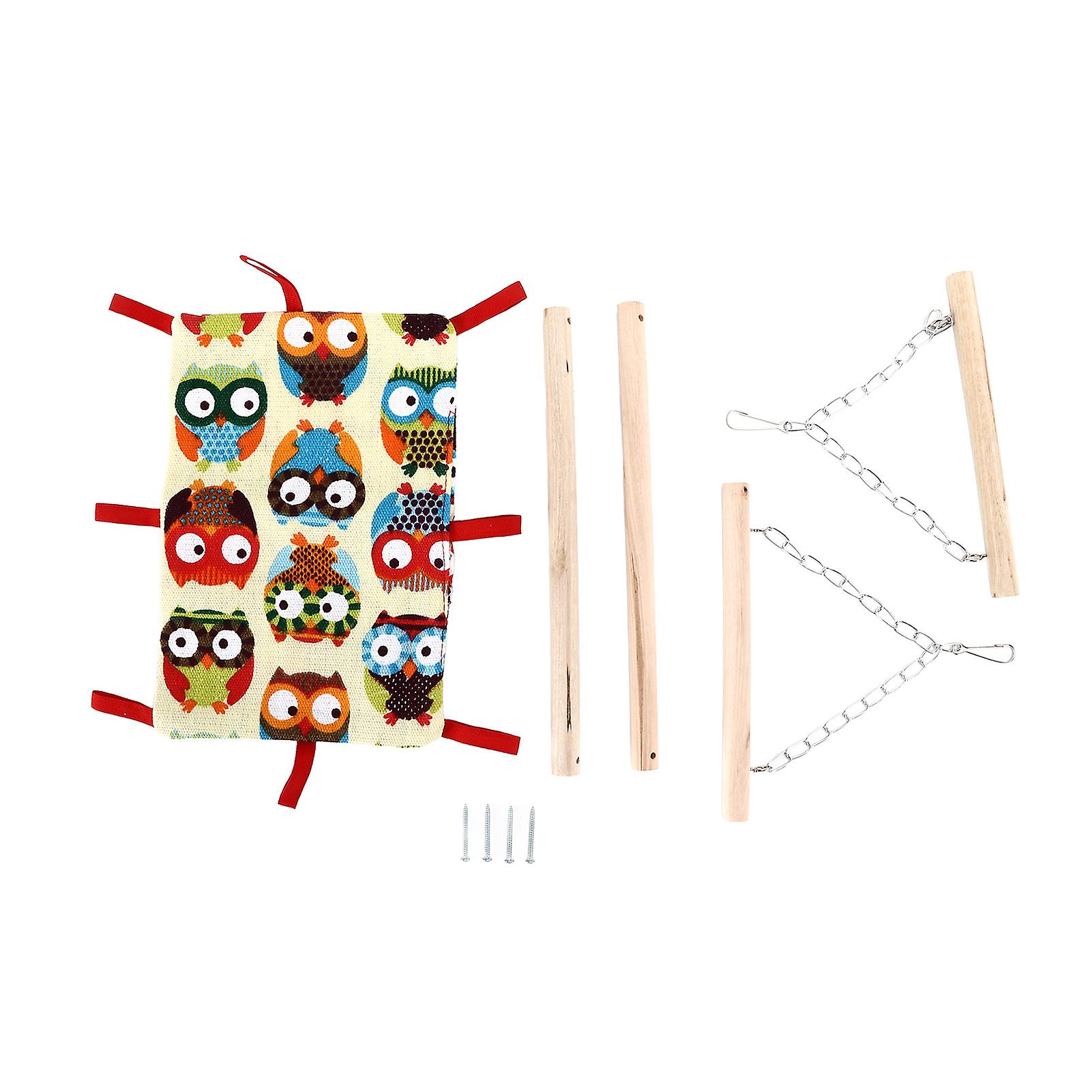 Bird Toy Hook Design Save Space Foldable Portable Soft Comfortable Hangable Parakeet Hammock for Home Travelling