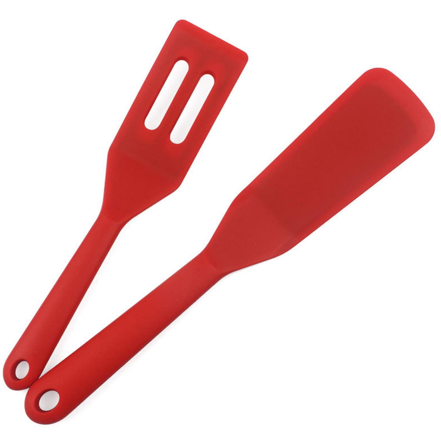 ZHOUBA 2Pcs/Set Baking Spatula Long Handle Universal Comfortable Grip Cooking Spatula Kitchen Tools