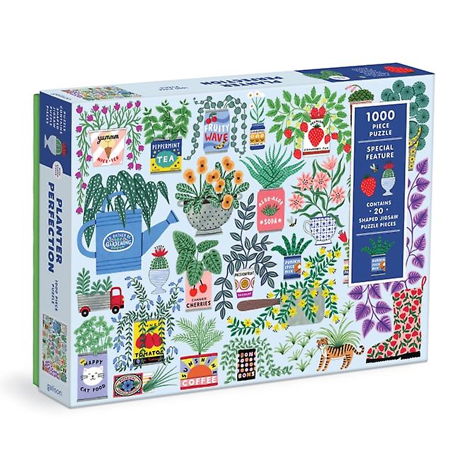 Planter Perfection 1000 Piece Puzzle With Shaped Pieces by Galison Paperback Book
