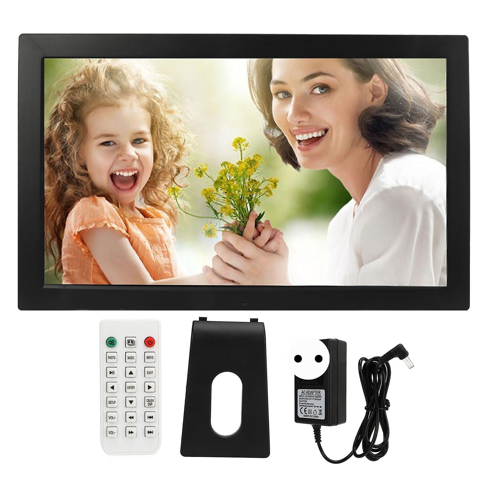 18.5" HD 1080P Digital Photo Frame, Black, EU Plug, Music & Movie Player, Multifunctional