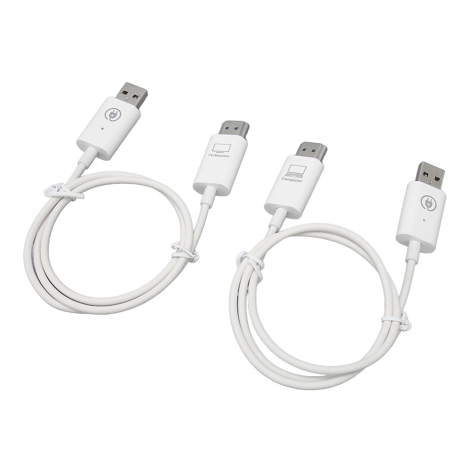 Wireless HD Transmitter and Receiver Kit Support 1080P Dual Mode Plug and Play HD Dongle Adapter for Laptops Streaming Video