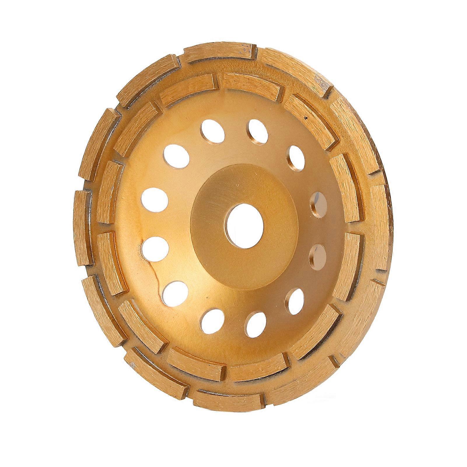 Double Row Diamond Grinding Disc, Sharp and High Efficiency Blade, for Concrete, Cement, Granite, Marble, 230mm/9.1in