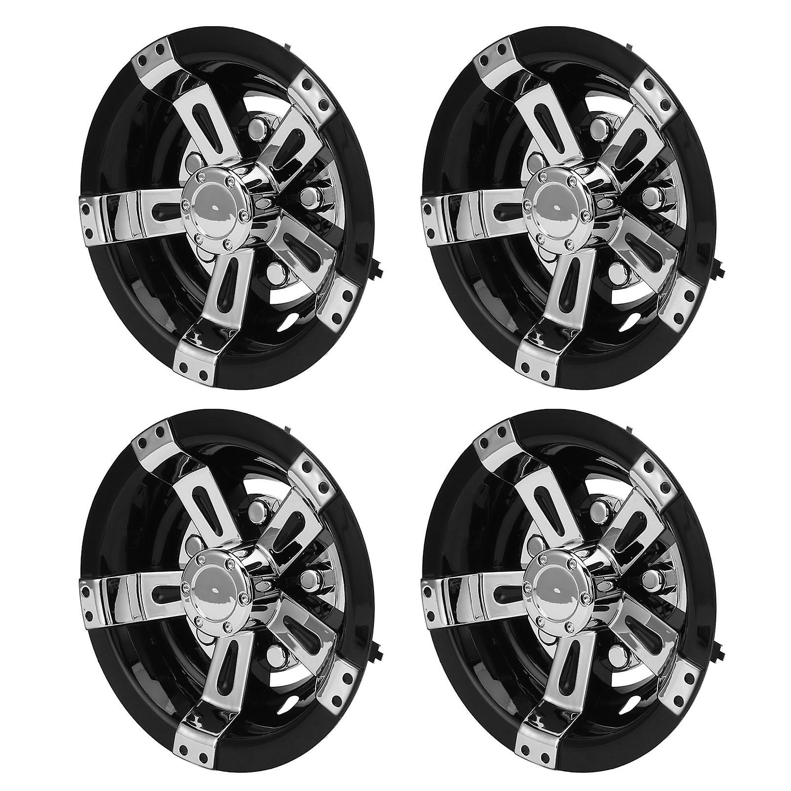4pcs 8in Golf Cart Wheel Hub Cap Reduce Wind Resistance ABS Lightweight Replacement for E‑Z‑GO 