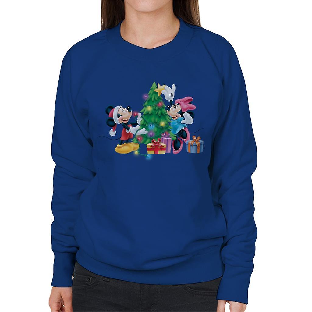 Disney Christmas Tree Mickey & Minnie Mouse Women's Sweatshirt