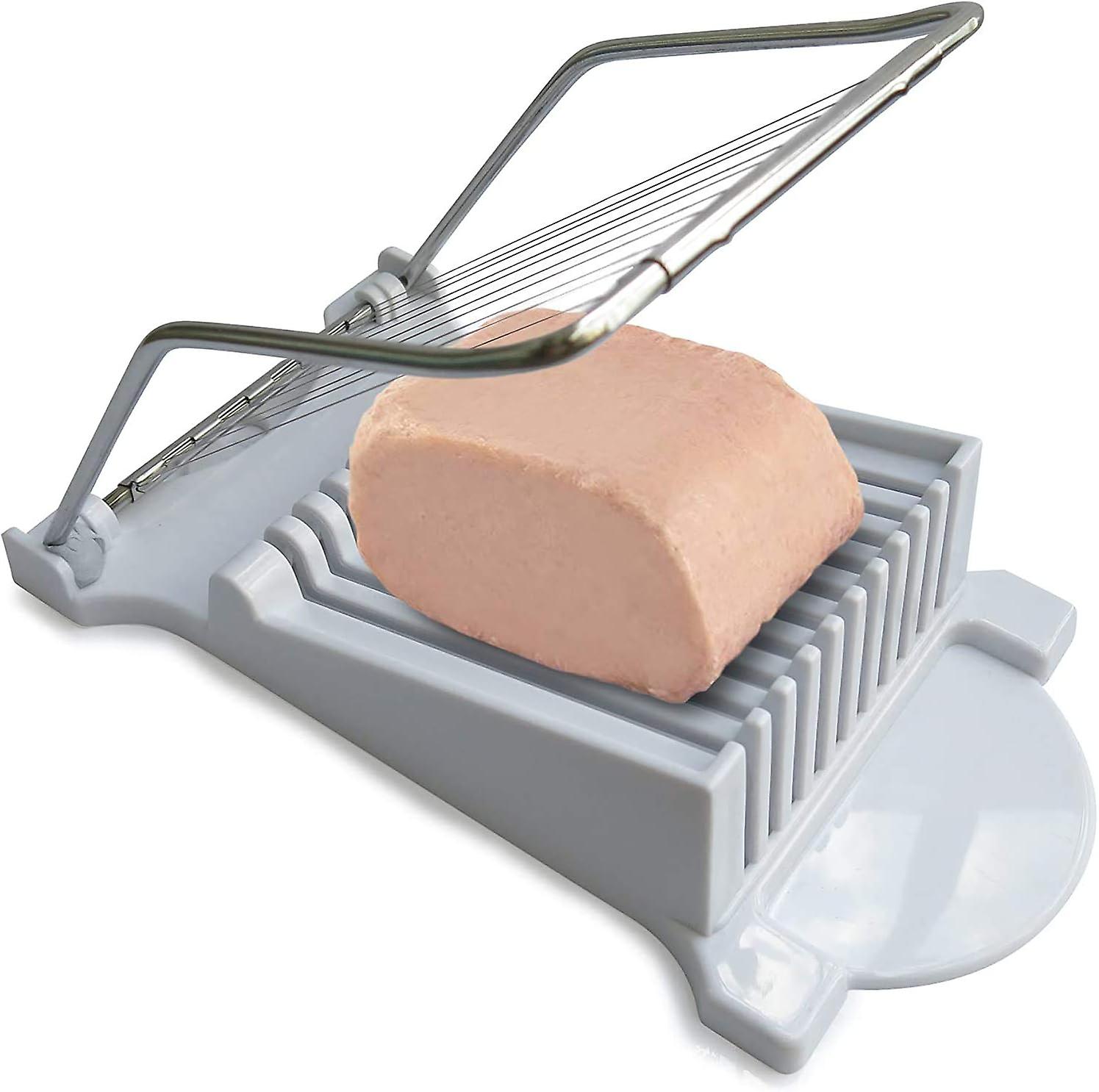 Slicer Cuts Luncheon Meat, Boiled Eggs Ham Into 11 Neat And Equal Slices Without Mashing