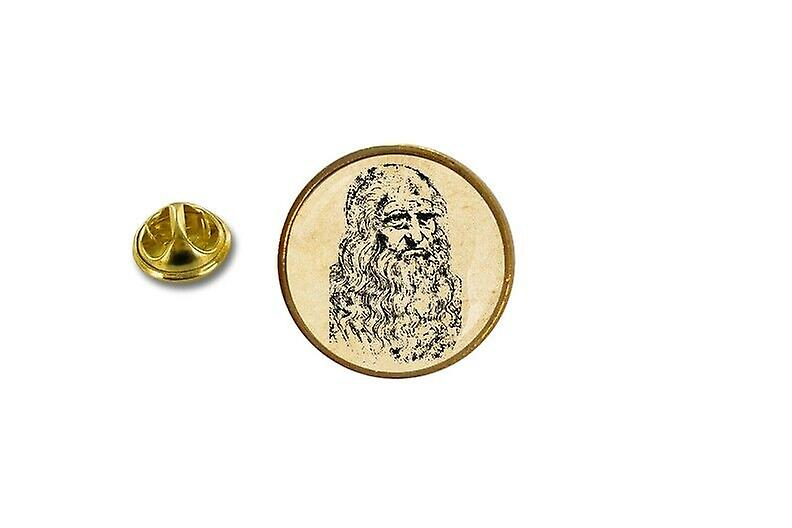 pine pine pine badge pin-apos;s metal with butterfly claws leonard da vinci