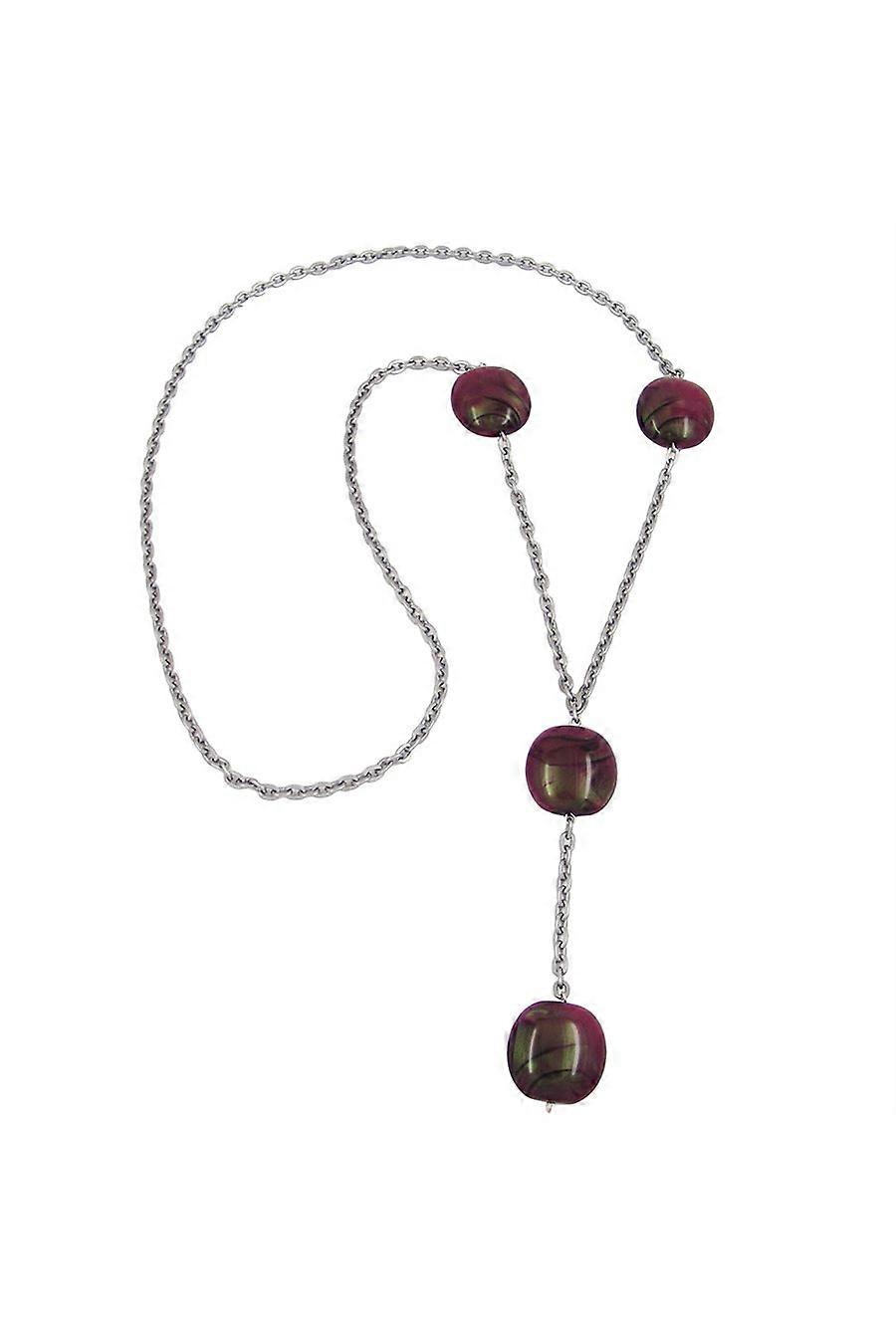 Necklace Nuggets Purple 100cm - Gl02261