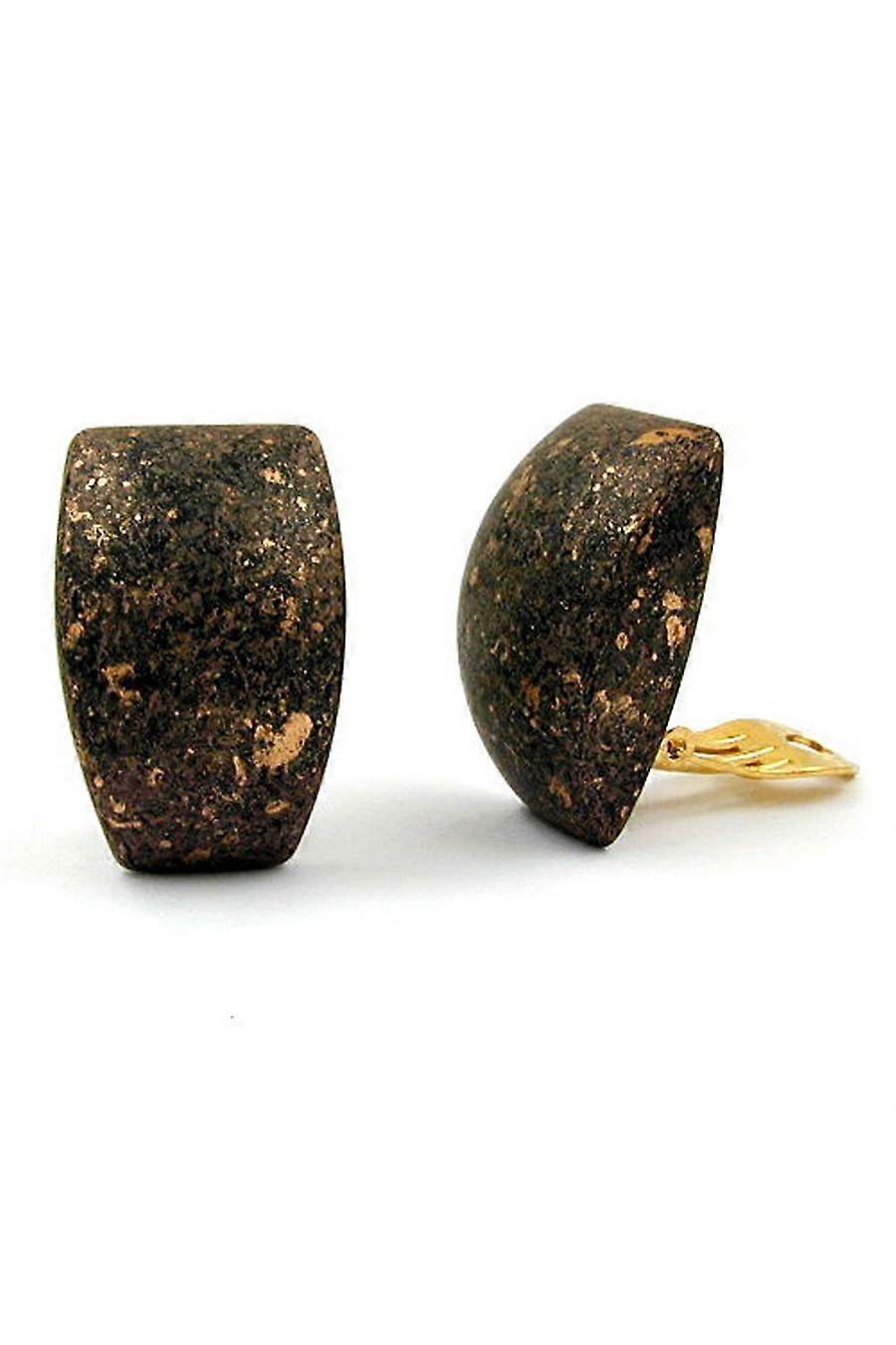 Clip-on Earring Ceramic Brown - Gl00032