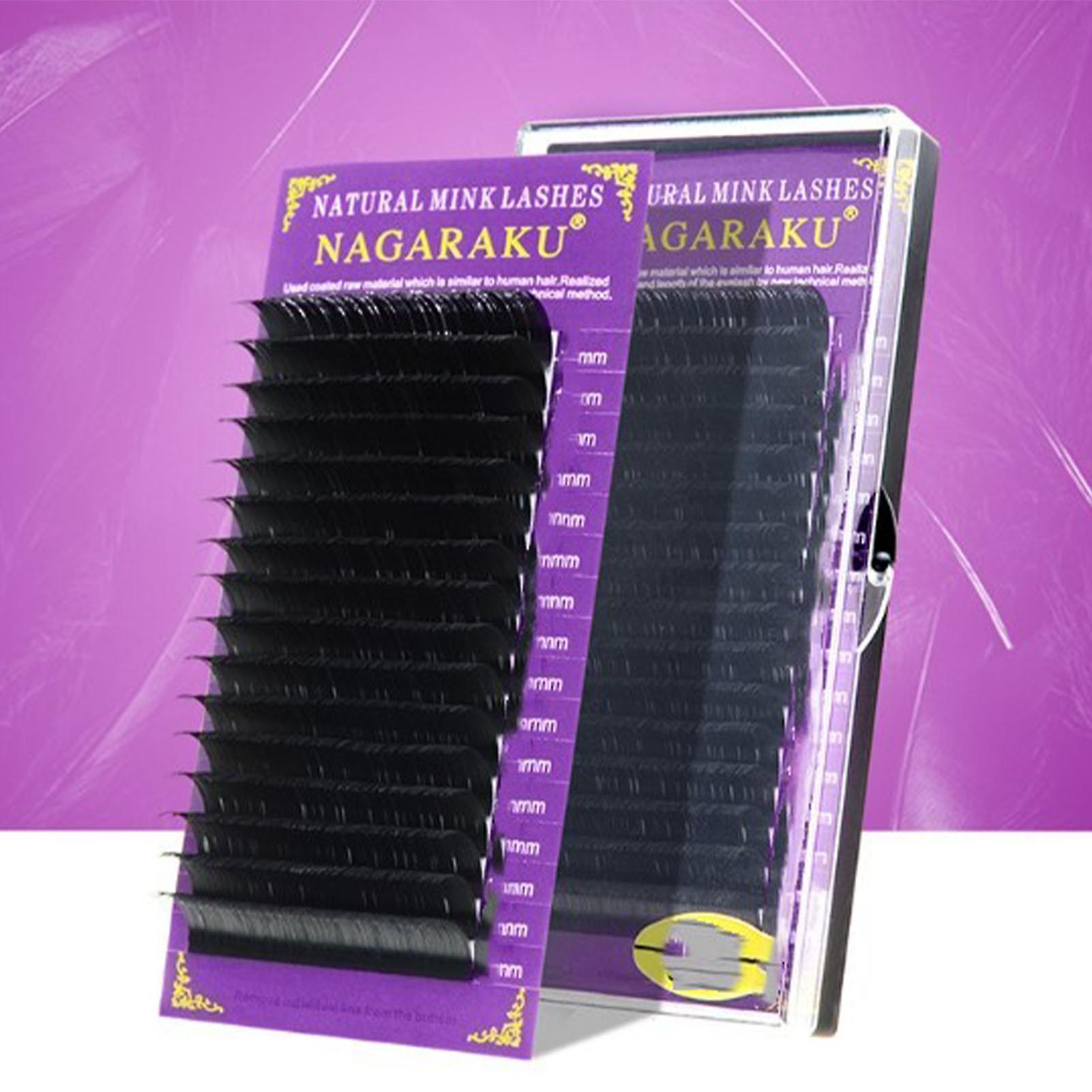 16 Rows D Curl Grafting Eyelashes 0.07 0.51in Matte Carbon Black