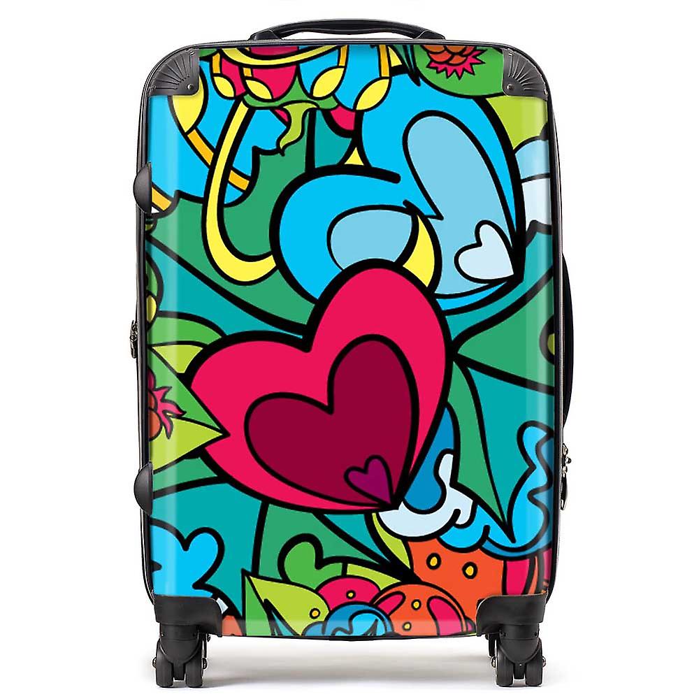 Hippie Psychedelic Pattern Suitcase