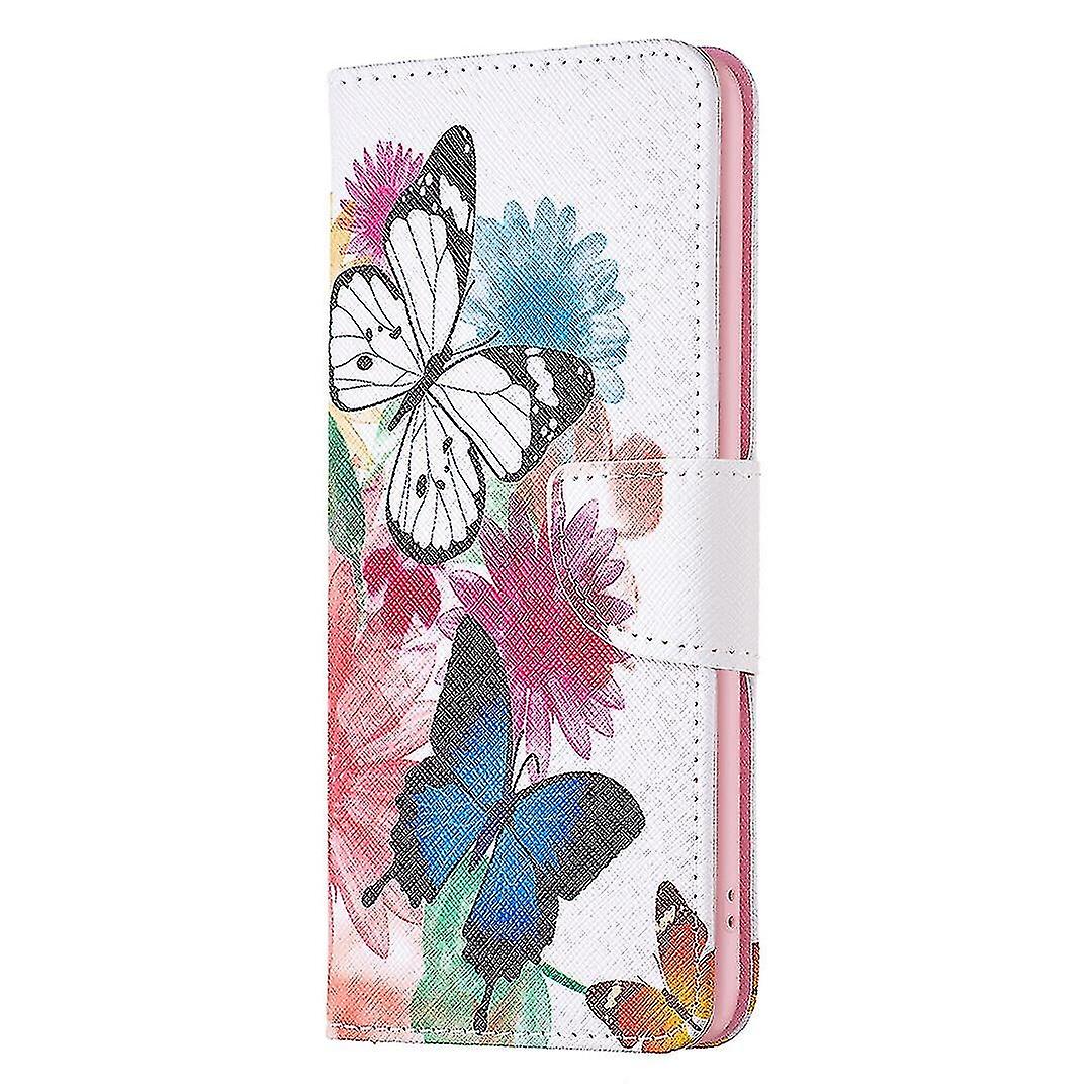 Case For Xiaomi Redmi 10c Pattern Cover Folio With Kickstand Two Butterfly