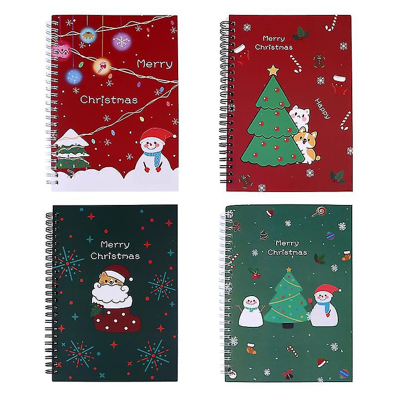 4pcs Christmas Coil Notebook