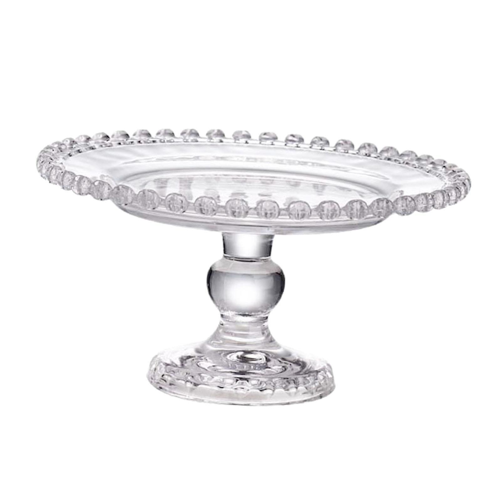 Fruit Serving Tray Glass Cake Stand Cake Serving Tray for Candy Snacks Style A