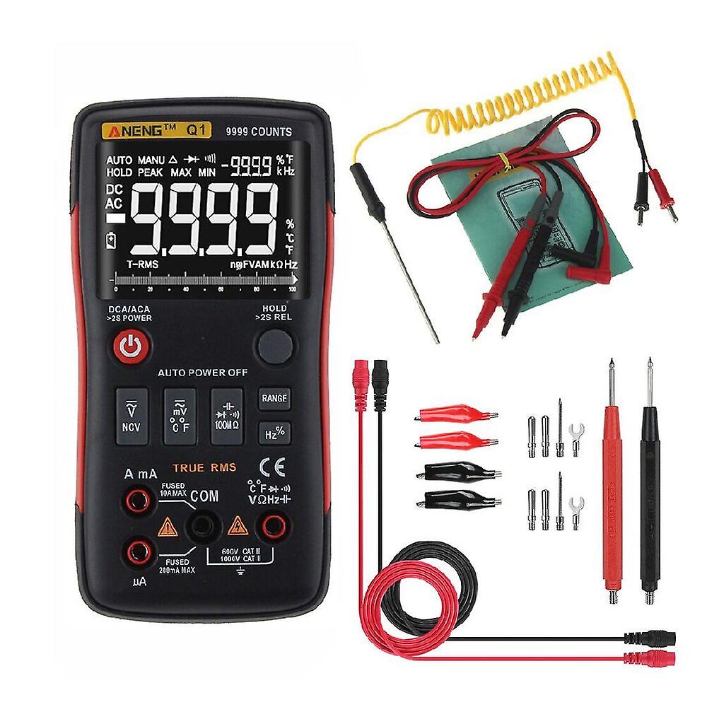 9999 Counts True Rms Digital Multimeter Ac Dc Voltage Current Resistance Capacitance Temperature Tester