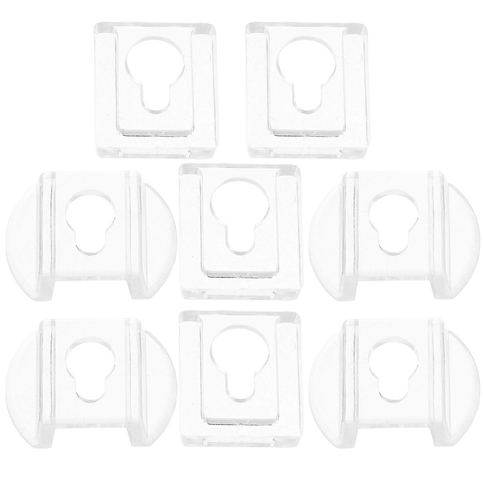 20pcs Picture Frame Keyhole Hangers Clear Acrylic Hanging Clips Wall Hanging Shelf Hooks Mirror Mounting Brackets Backplane Tools