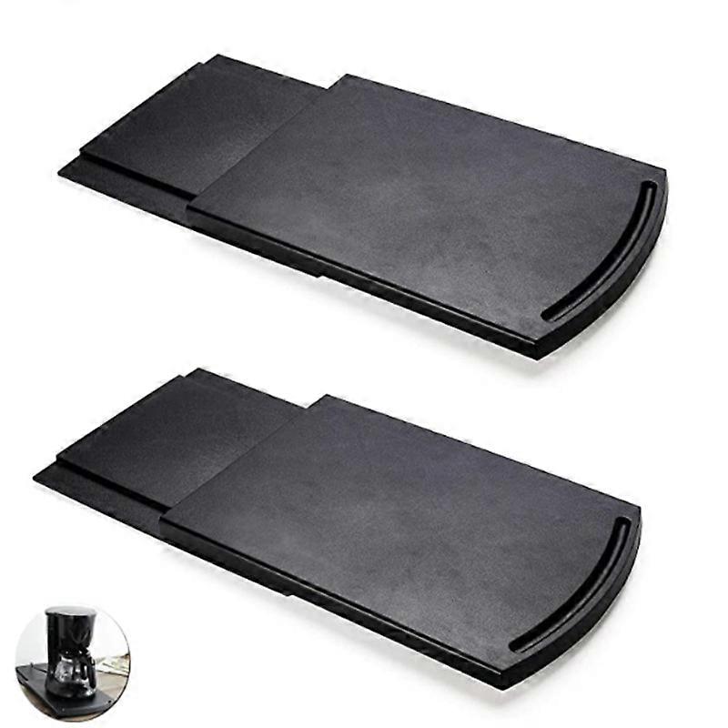 Sliding Coffee Maker Tray 30cm, 12 ~ 21" Under Cabinet Countertop Coffee Machine Slider Rolling Caddy for Kitchen Small Appliance (2 Pack Black)