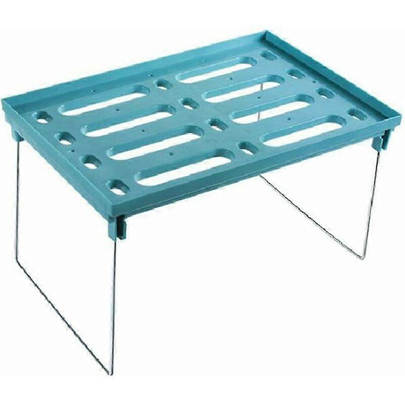 رف تخزين مطبخ قابل للطي ، مجموعة توابل ، منظم كونترتوب متعدد الوظائف ، إكسسوارات منزلية ، أزرق-