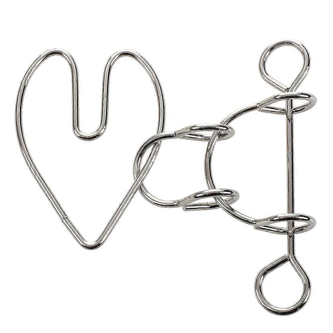 Non oversized double layered heart shaped high difficulty loop release unlocking