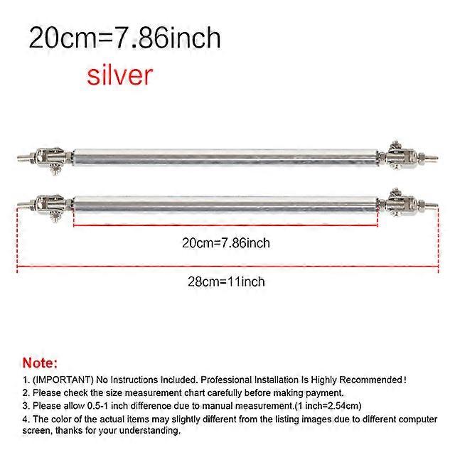 2psc Universal Racing Adjustable Front Rear Bumper Lip Splitter Support Bar / pull rod Kit Racing 75mm/100mm/150mm/200mm