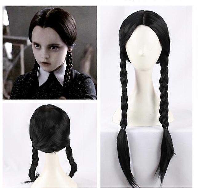 Black Medium Twist Halloween cos wig