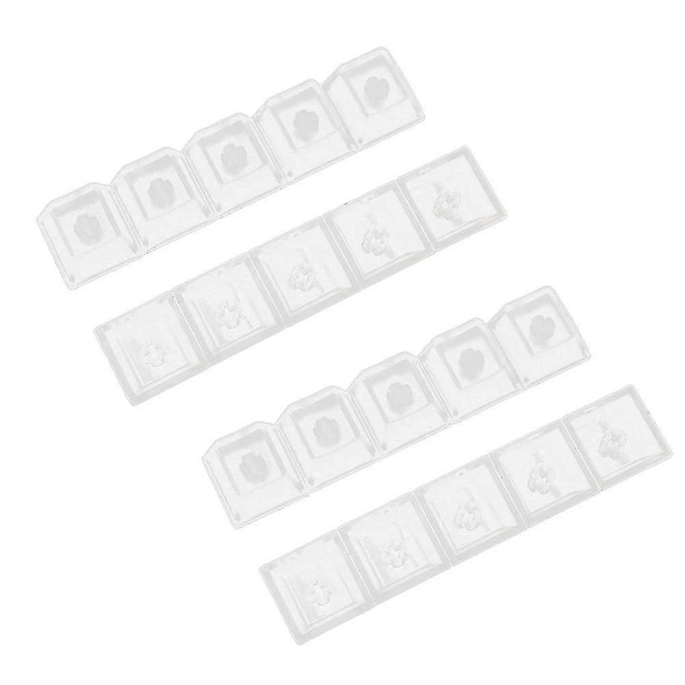 20st transparent bakgrundsbelysning Keycap Abs Cherry Height Keycaps för Mx-omkopplare Mekanisk spelnyckelb